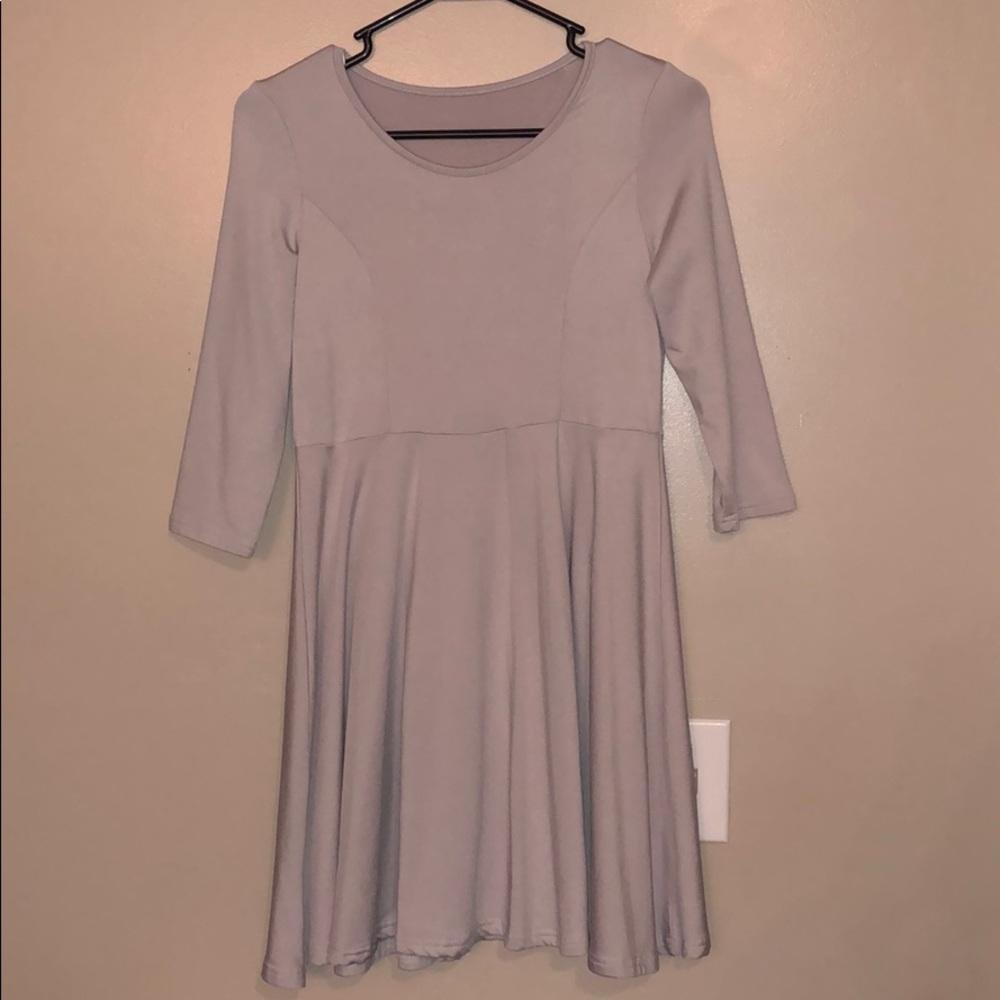 Gray half sleeve dress